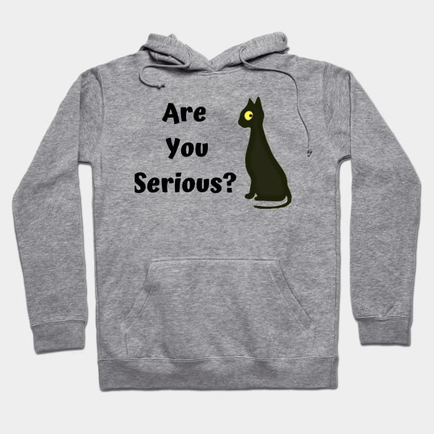 Are you serious? Funny cat Hoodie by summerDesigns